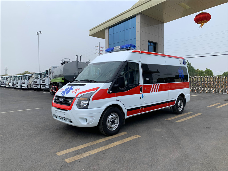 福特全顺新世代V348长轴中顶救护车